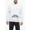 Sprayground Brushed Cotton Hoodie With Contrasting Print In White