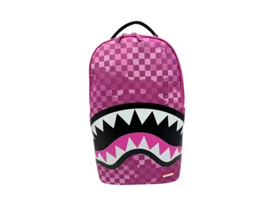 Pre-owned Sprayground Camocheck Dlxsv Backpack In Pink