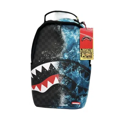 Sprayground Camokawa Wave Shark Bacpack Unisex Os Black Graphic Outdoor Spr278 In Multi