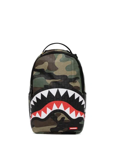 Sprayground Camouflage Shark Backpack In Multi