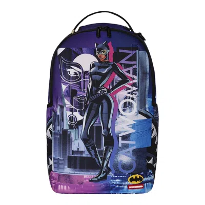 Pre-owned Sprayground Catwoman: Gotham After Dark Dlxr Backpack 'multicolor' | Multi-color | Men's Size Onesiz