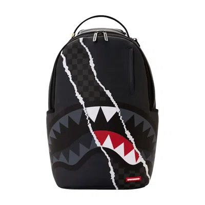 Pre-owned Sprayground Center Rip Revealing Grey Check Backpack 'multicolor' | Multi-color | Men's Size Onesize