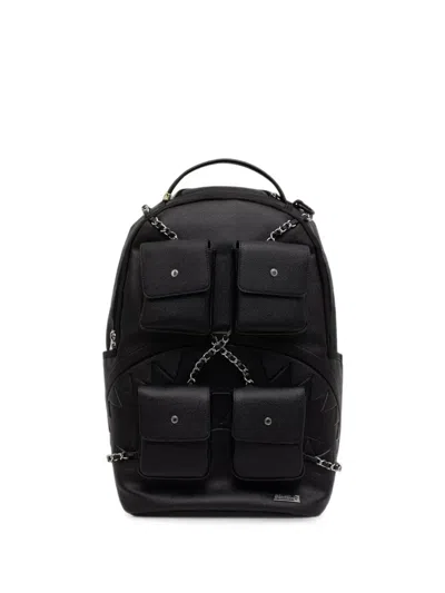 Sprayground Chain-trimmed Backpack In Black