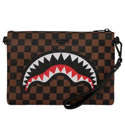 Sprayground Check 2 Emboss Crossover Clutch In Multi