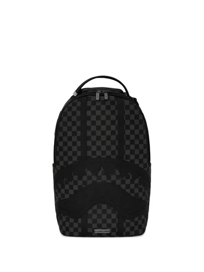 Sprayground Check-pattern Backpack In Black