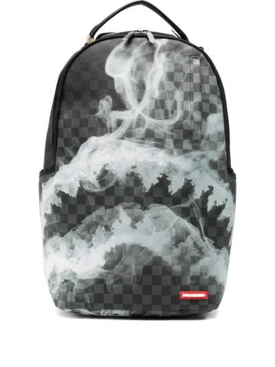 Sprayground Check-pattern Backpack In Gray