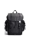 Sprayground Check-pattern Buckle Backpack In Black