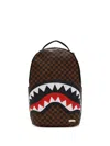 Sprayground Check-pattern Shark-print Backpack