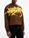 Sprayground Check-pattern Sweatshirt In Brown