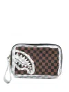 Sprayground Check-pattern Wash Bag In Multi