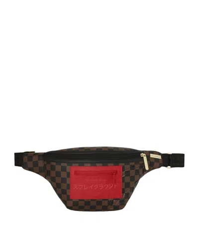 Sprayground Check Redemption Cross-body Bag In Brown