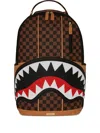 Sprayground Check-shark Backpack In Brown