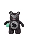 Sprayground Checked-pattern Bear-shape Backpack In Black
