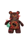 Sprayground Checked-pattern Bear-shape Backpack In Brown