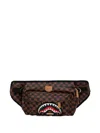Sprayground Checked-pattern Belt Bag In Brown