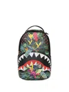 Sprayground Checked-pattern Floral-print Backpack In Brown