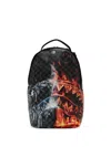 Sprayground Checked-pattern Graphic-print Backpack In Black