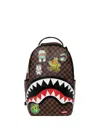 Sprayground Checked-pattern Graphic-print Backpack In Multi