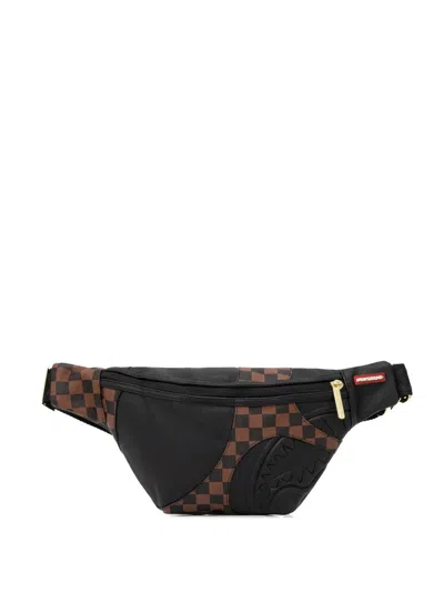 Sprayground Checkerboard Belt Bag In Black