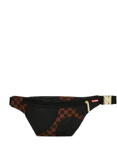 Sprayground Checkerboard-pattern Belt Bag In Black