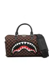 Sprayground Checkerboard-pattern Tote Bag In Brown