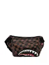 Sprayground Checkerboard Shark Belt Bag In Pattern