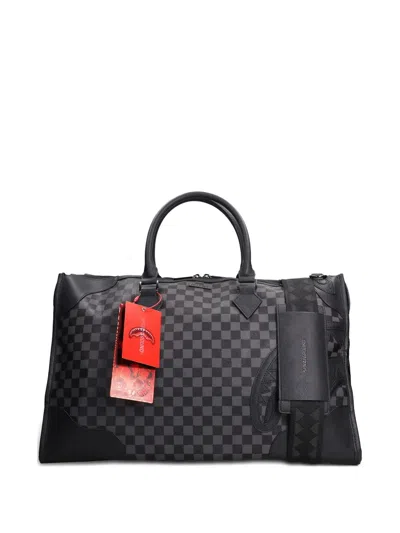 Sprayground Checkerboard Top-handle Holdall In Black