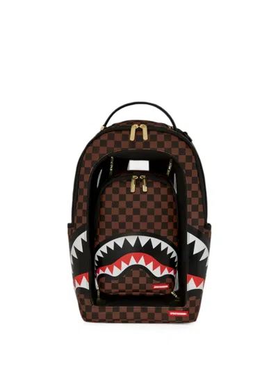 Sprayground Checkered Backpack In Brown