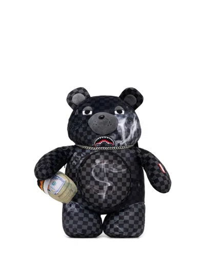 Sprayground Checkered Bear Backpack In Black