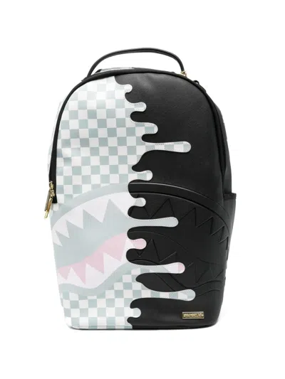 Sprayground Checkered Shark-print Backpack In Pattern
