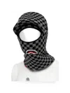 Sprayground Check-pattern Balaclava In Gray
