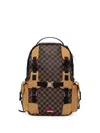 Sprayground Check-pattern Buckle-detail Backpack In Brown
