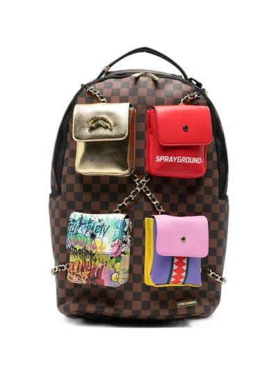 Sprayground Check-pattern Chain-link Backpack In Multi