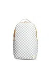 Sprayground Check-pattern Embossed Backpack In White