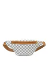 Sprayground Check-pattern Embossed-logo Belt Bag In White