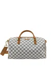 Sprayground Check-pattern Logo-embossed Holdall In Multi
