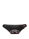 Sprayground Check-pattern Pixel-print Belt Bag In Black