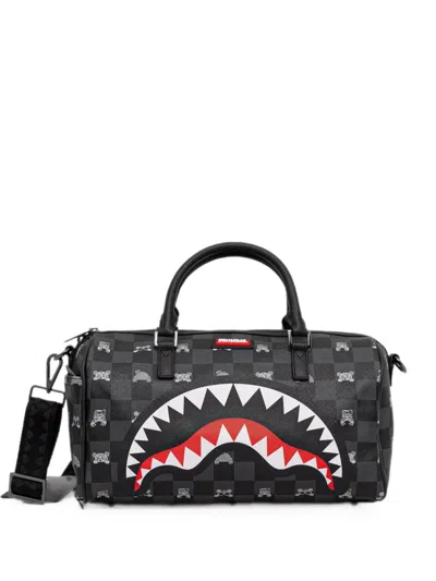 Sprayground Check-pattern Shark Holdall In Black