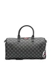 Sprayground Check-pattern Shark Holdall In Blue
