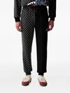 Sprayground Check-pattern Shark Track Pants In Black