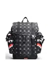 Sprayground Check-pattern Shark-mouth Backpack In Black