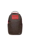 Sprayground Check-pattern Shark-mouth Backpack In Brown