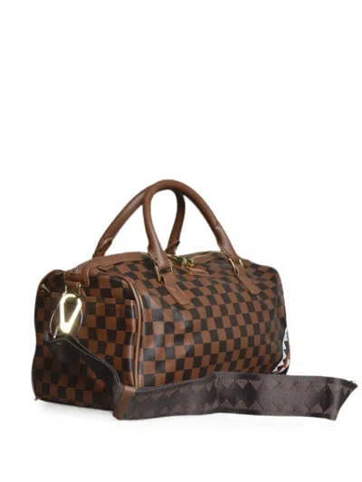 Sprayground Check-pattern Shark-mouth Bowling Bag In Red