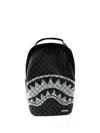 Sprayground Check-pattern Shark-print Backpack In Yellow