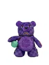 Sprayground Check-pattern Teddy-bear Backpack In Purple