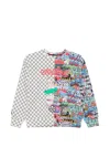 Sprayground Check-print Graffiti-pattern Sweatshirt In Multi