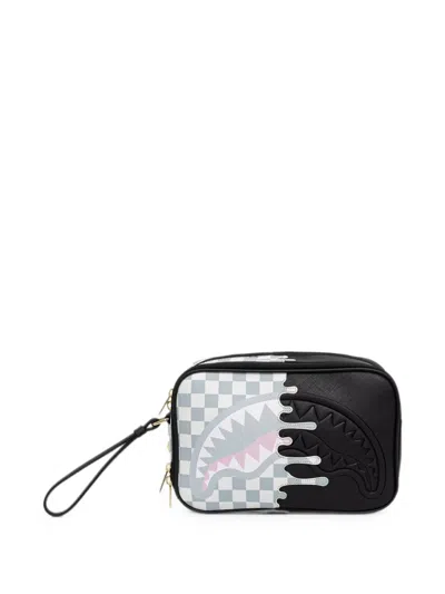 Sprayground Check-print Shark Make Up Bag In Multi