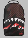 Sprayground Claw Tear Check Mini Backpack In Brown