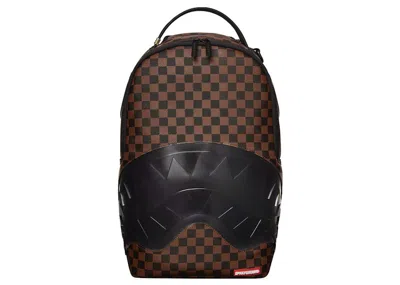 Pre-owned Sprayground Clear Rubber Sharks In Paris Dlxsv Backpack In Brown/black