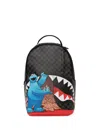 Sprayground Cookie Monster Checked-pattern Backpack In Black